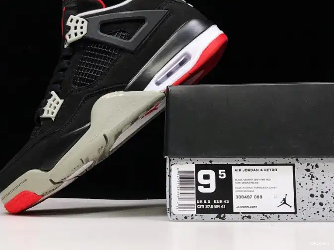 Reps TBK BLACK JORDAN CEMENT 4 RETRO 308497-060 0521